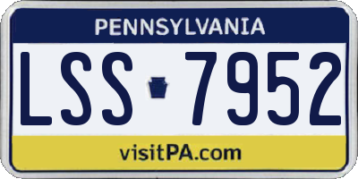 PA license plate LSS7952