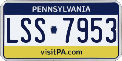 PA license plate LSS7953