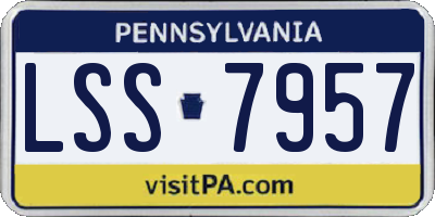 PA license plate LSS7957