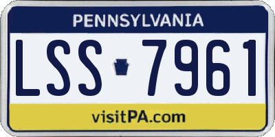 PA license plate LSS7961