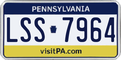 PA license plate LSS7964