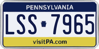 PA license plate LSS7965