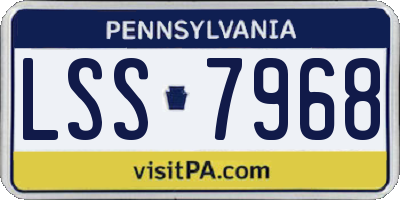 PA license plate LSS7968