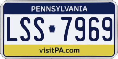 PA license plate LSS7969