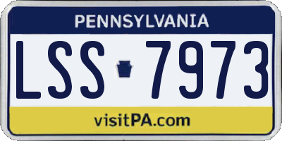PA license plate LSS7973