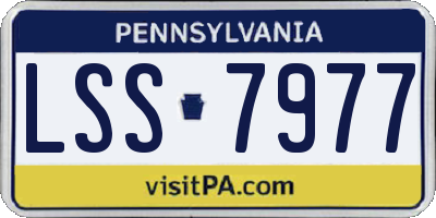 PA license plate LSS7977