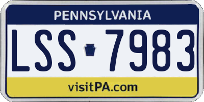 PA license plate LSS7983