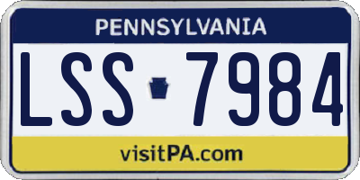 PA license plate LSS7984