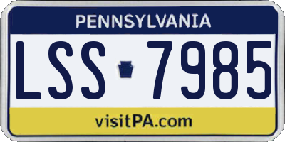 PA license plate LSS7985