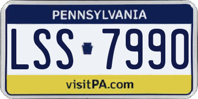 PA license plate LSS7990