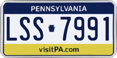 PA license plate LSS7991
