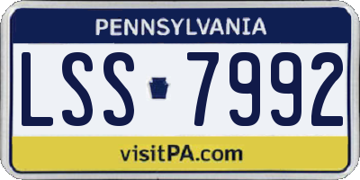 PA license plate LSS7992