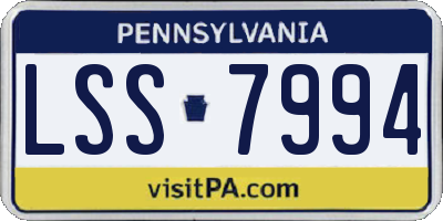 PA license plate LSS7994