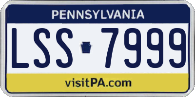 PA license plate LSS7999