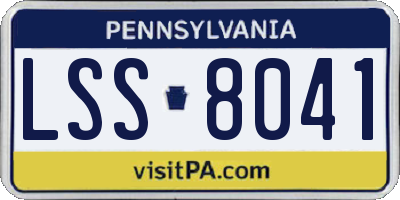 PA license plate LSS8041