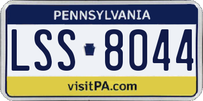 PA license plate LSS8044
