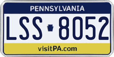 PA license plate LSS8052