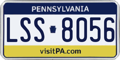 PA license plate LSS8056