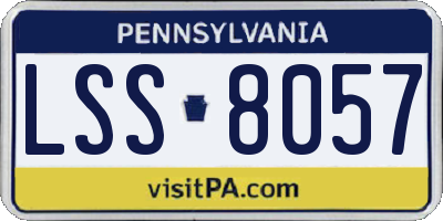 PA license plate LSS8057