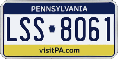 PA license plate LSS8061