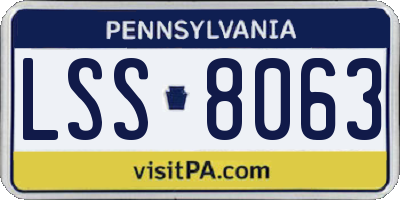 PA license plate LSS8063