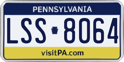 PA license plate LSS8064