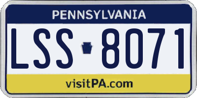 PA license plate LSS8071