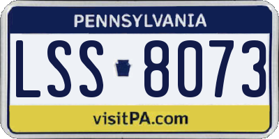 PA license plate LSS8073