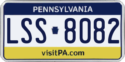 PA license plate LSS8082