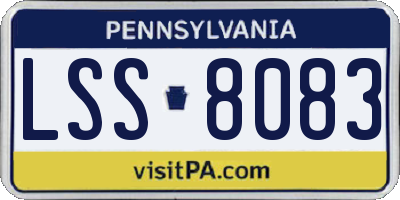 PA license plate LSS8083