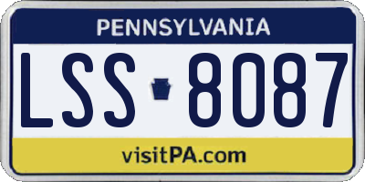 PA license plate LSS8087