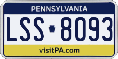 PA license plate LSS8093