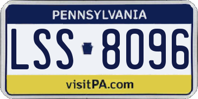 PA license plate LSS8096