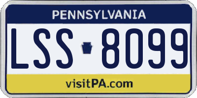 PA license plate LSS8099