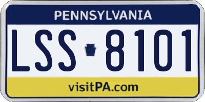 PA license plate LSS8101