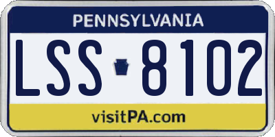 PA license plate LSS8102
