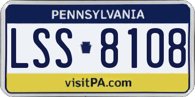PA license plate LSS8108