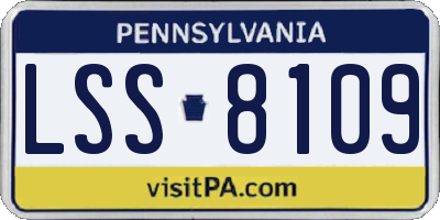PA license plate LSS8109