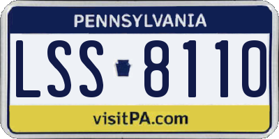 PA license plate LSS8110