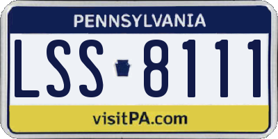 PA license plate LSS8111