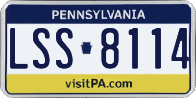 PA license plate LSS8114