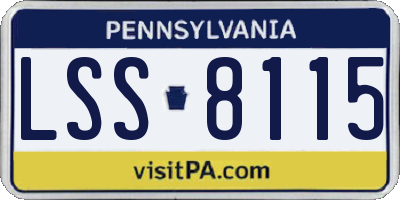 PA license plate LSS8115