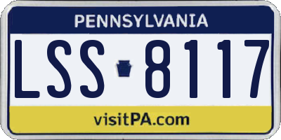 PA license plate LSS8117