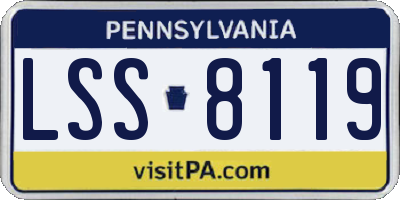 PA license plate LSS8119