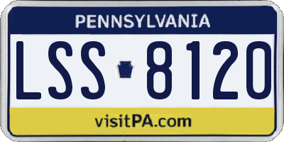 PA license plate LSS8120