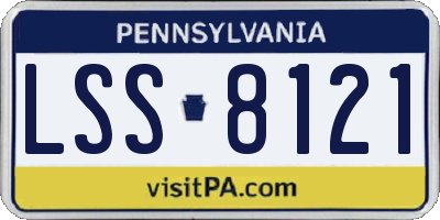 PA license plate LSS8121