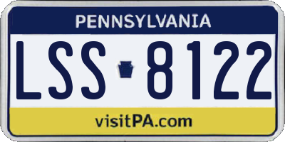 PA license plate LSS8122