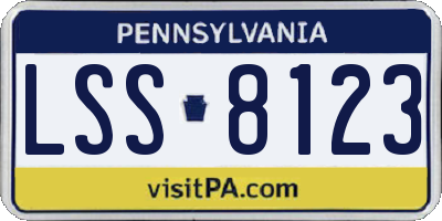 PA license plate LSS8123