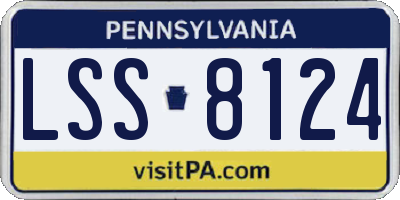 PA license plate LSS8124