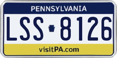 PA license plate LSS8126